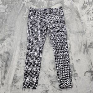 Gap Pants Womens 8 Floral Blue Slim City Ankle‎ Stretch Mid Rise Crop Casual